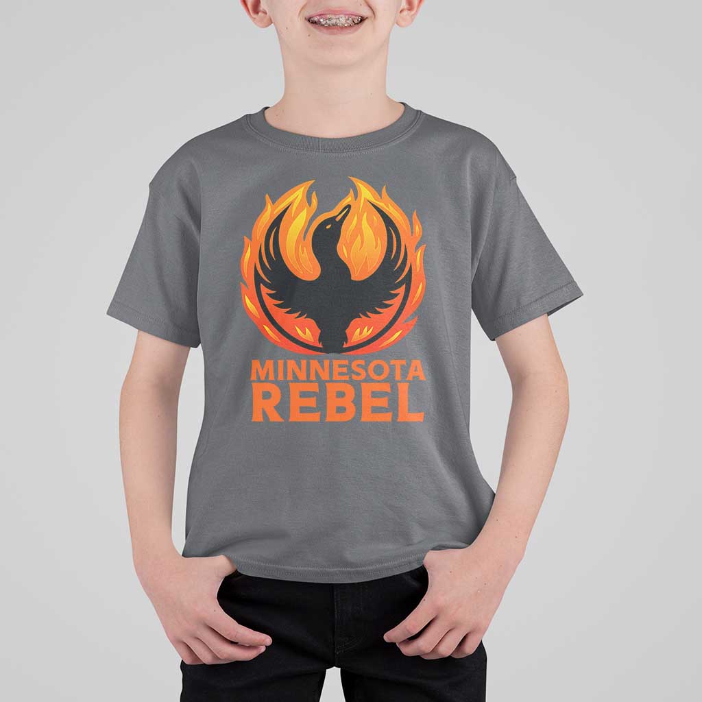 Minnesota Rebel Loon T Shirt For Kid Rising From Fire Political Resistance