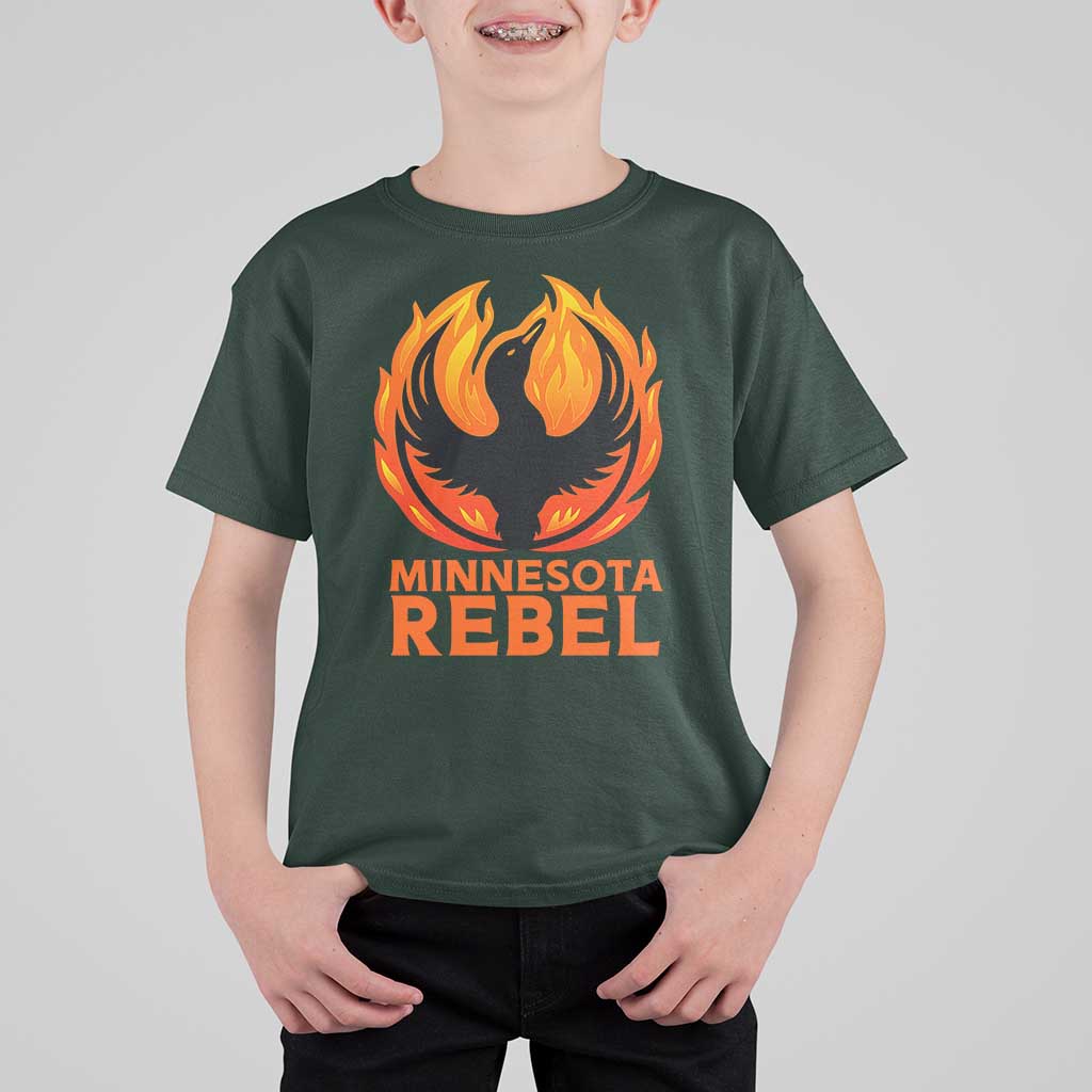 Minnesota Rebel Loon T Shirt For Kid Rising From Fire Political Resistance
