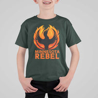 Minnesota Rebel Loon T Shirt For Kid Rising From Fire Political Resistance