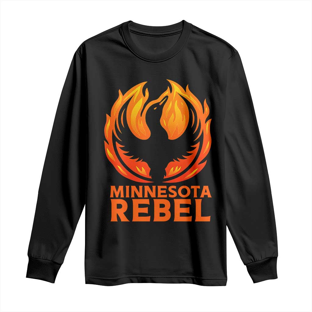Minnesota Rebel Loon Long Sleeve Shirt Rising From Fire Political Resistance