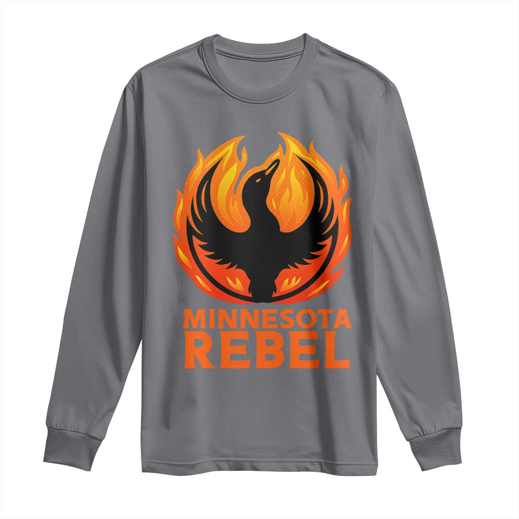 Minnesota Rebel Loon Long Sleeve Shirt Rising From Fire Political Resistance
