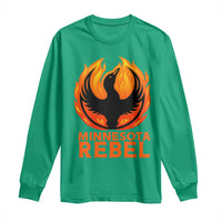 Minnesota Rebel Loon Long Sleeve Shirt Rising From Fire Political Resistance