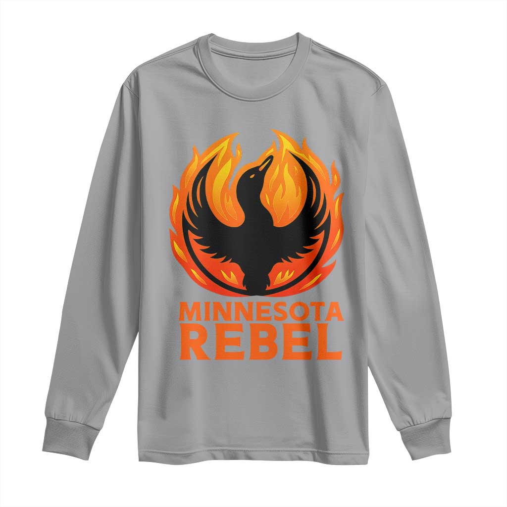 Minnesota Rebel Loon Long Sleeve Shirt Rising From Fire Political Resistance