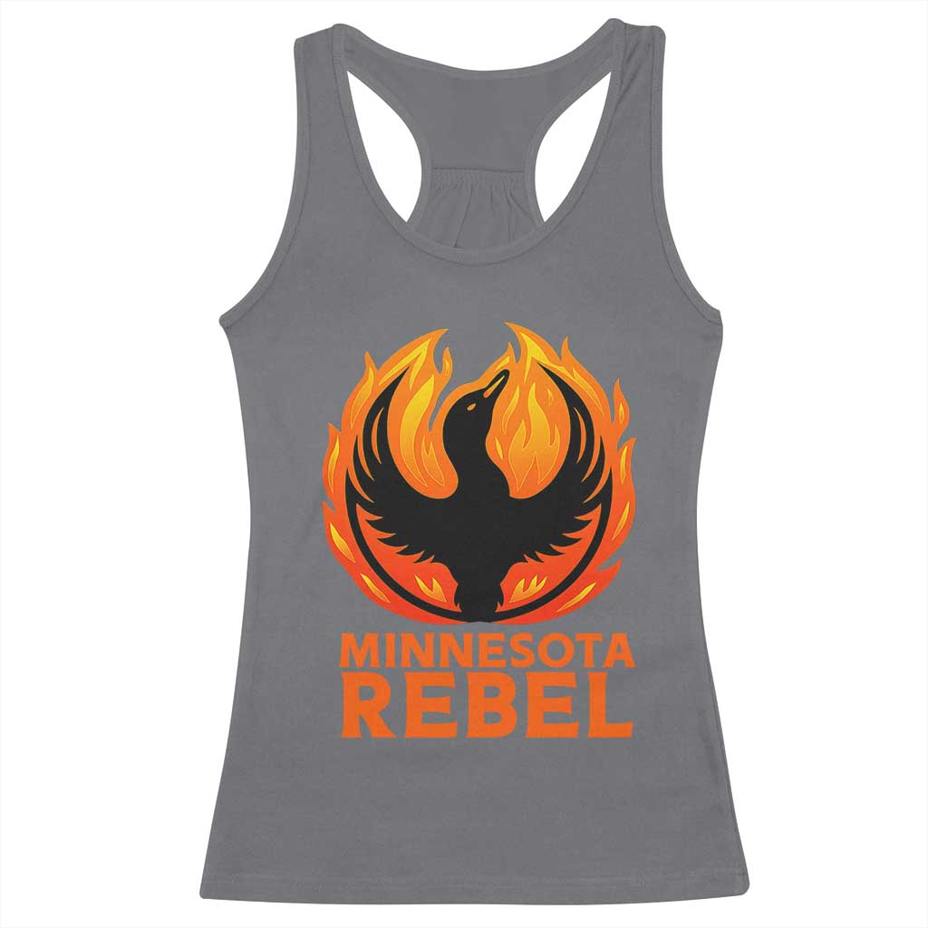 Minnesota Rebel Loon Racerback Tank Top Rising From Fire Political Resistance