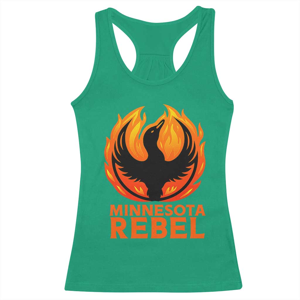 Minnesota Rebel Loon Racerback Tank Top Rising From Fire Political Resistance