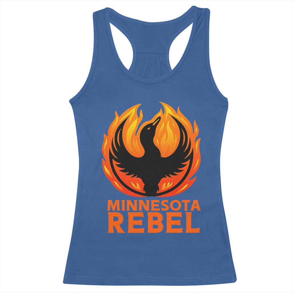 Minnesota Rebel Loon Racerback Tank Top Rising From Fire Political Resistance