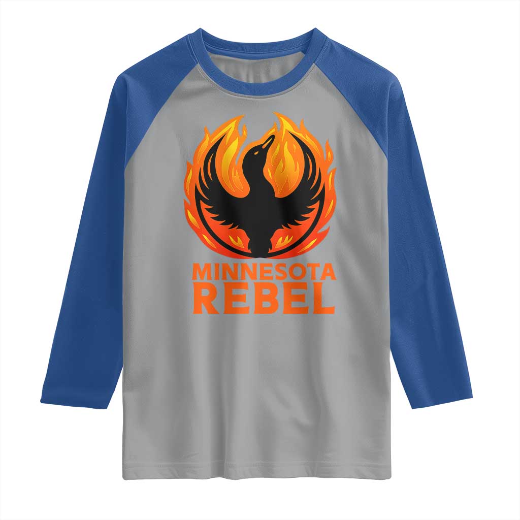 Minnesota Rebel Loon Raglan Shirt Rising From Fire Political Resistance