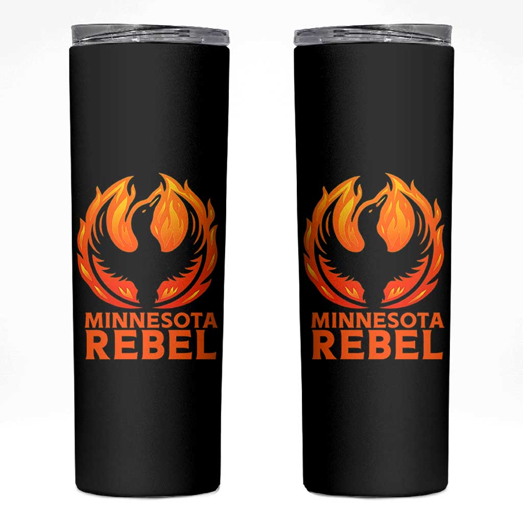 Minnesota Rebel Loon Skinny Tumbler Rising From Fire Political Resistance