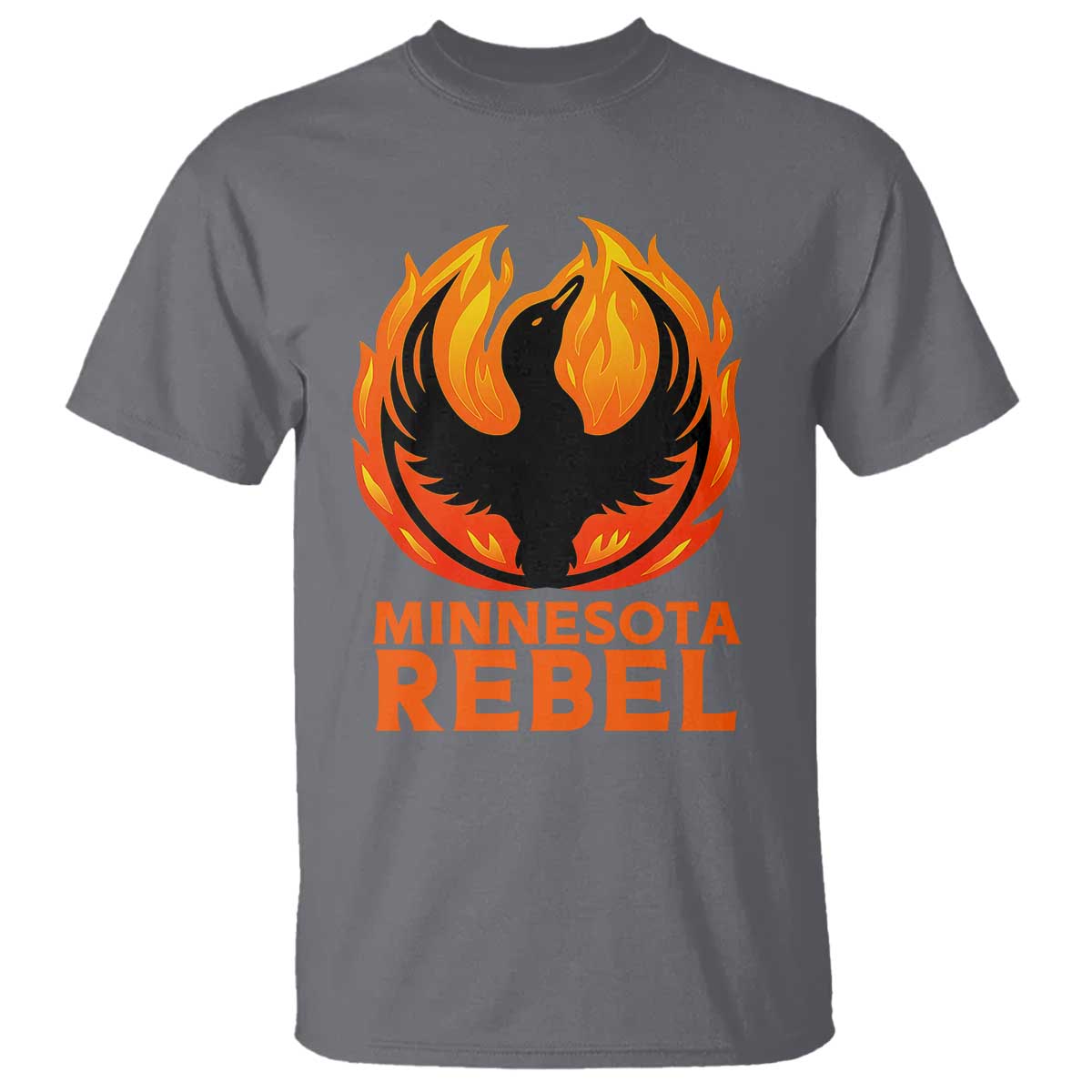 Minnesota Rebel Loon T Shirt Rising From Fire Political Resistance