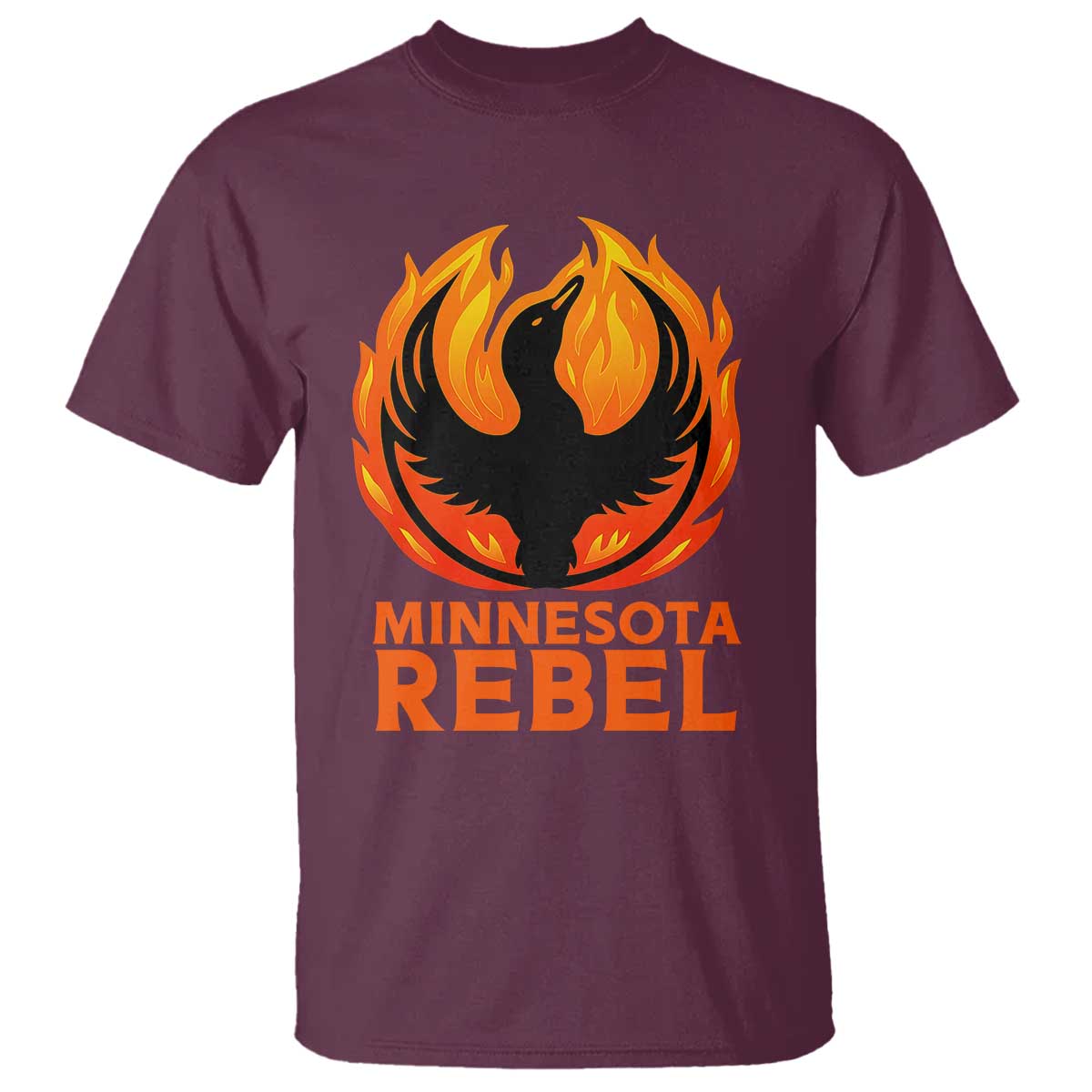 Minnesota Rebel Loon T Shirt Rising From Fire Political Resistance