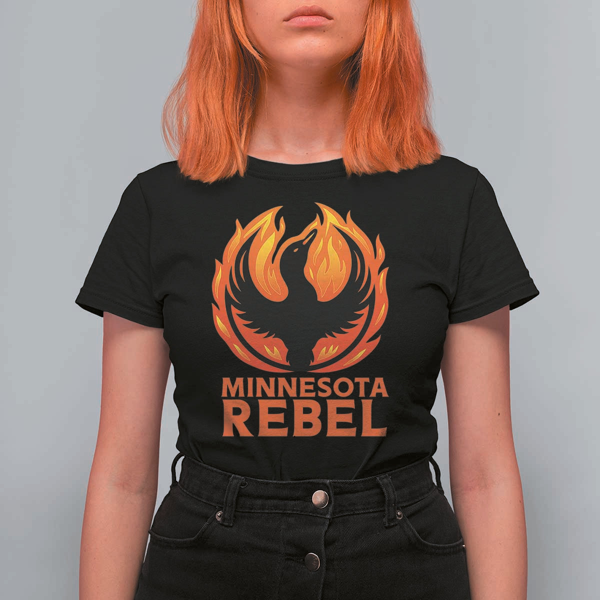 Minnesota Rebel Loon T Shirt For Women Rising From Fire Political Resistance