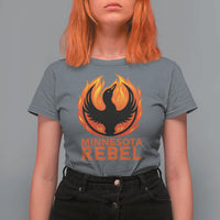 Minnesota Rebel Loon T Shirt For Women Rising From Fire Political Resistance