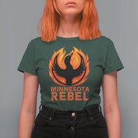 Minnesota Rebel Loon T Shirt For Women Rising From Fire Political Resistance