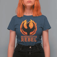Minnesota Rebel Loon T Shirt For Women Rising From Fire Political Resistance