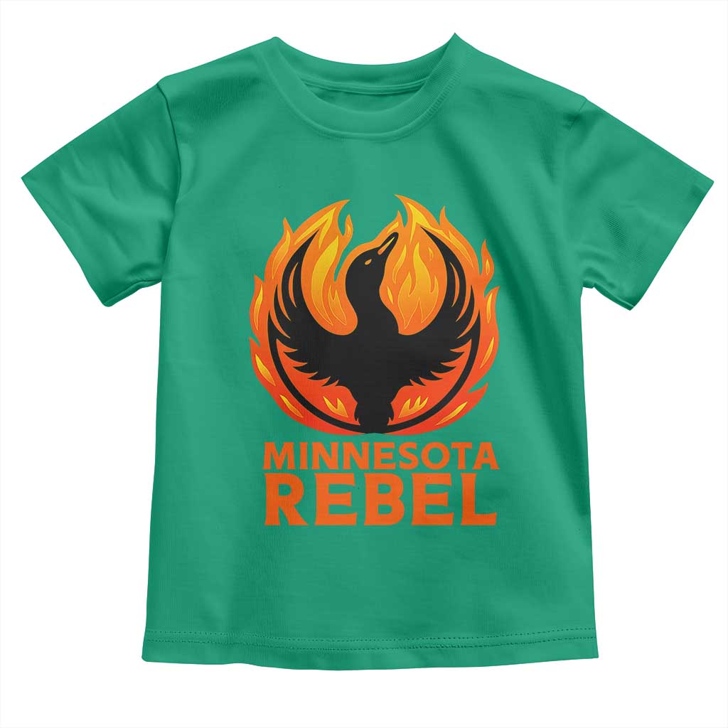 Minnesota Rebel Loon Toddler T Shirt Rising From Fire Political Resistance