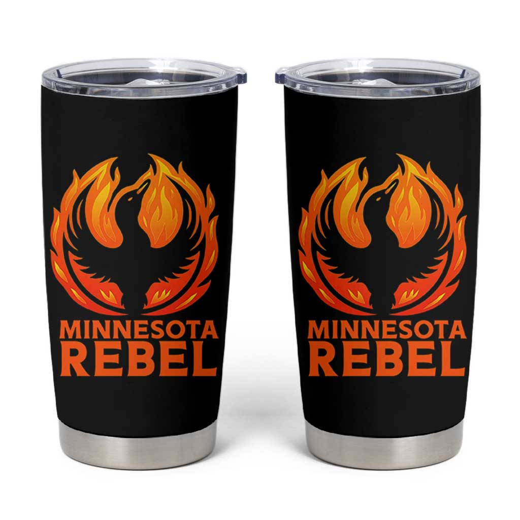 Minnesota Rebel Loon Tumbler Cup Rising From Fire Political Resistance