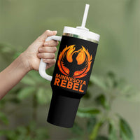 Minnesota Rebel Loon Tumbler With Handle Rising From Fire Political Resistance