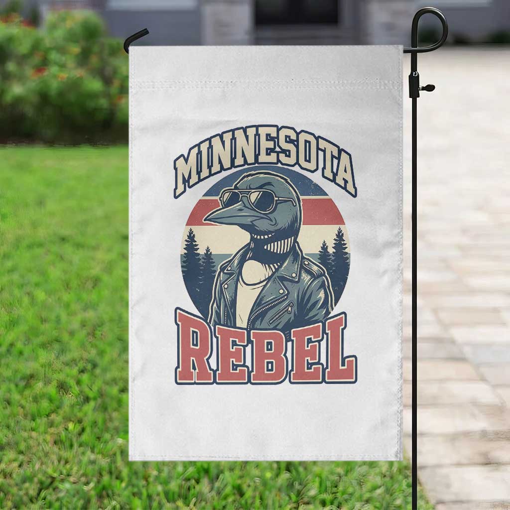 Minnesota Rebel Grumpy Loon Garden Flag Retro Vintage Politcal Resistance