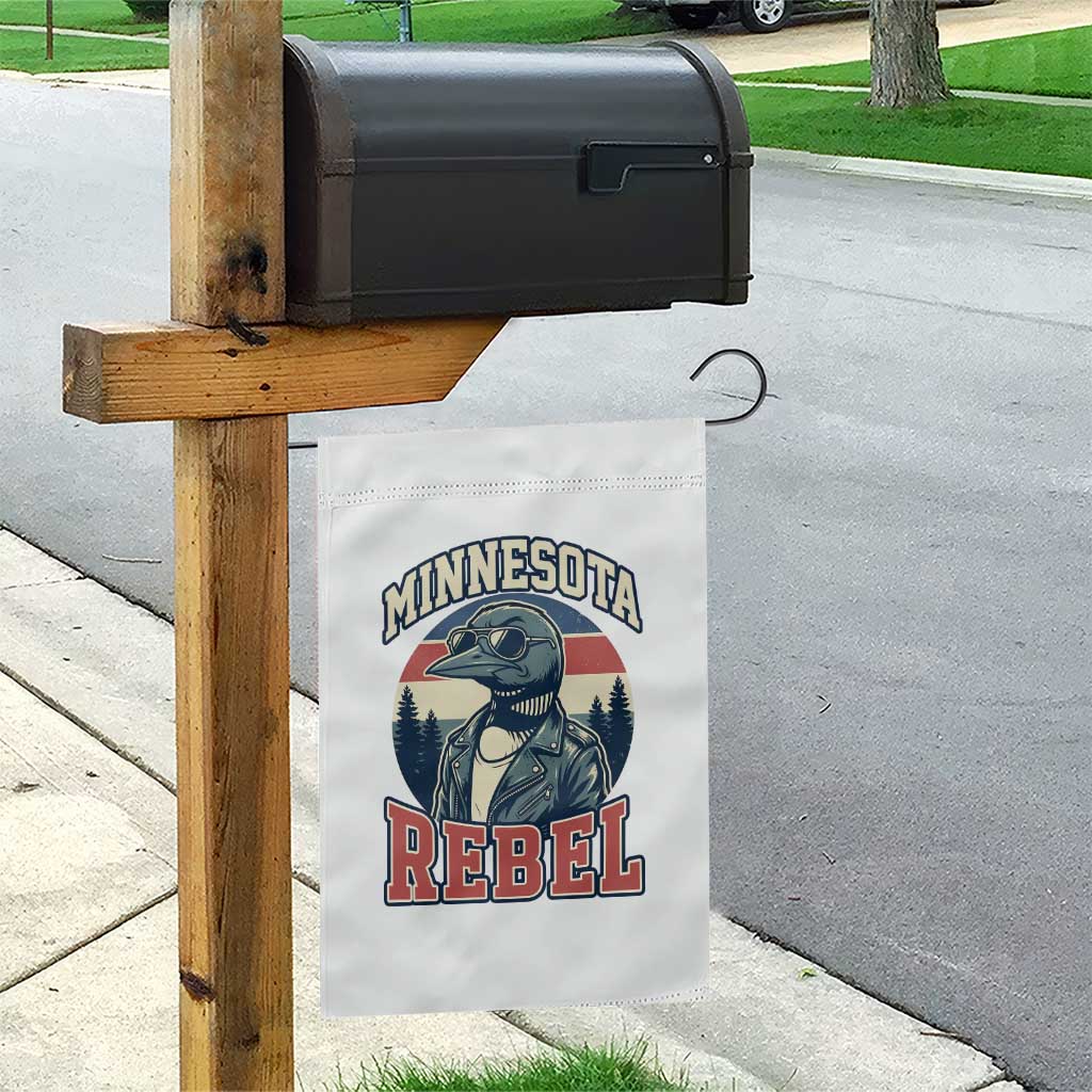Minnesota Rebel Grumpy Loon Garden Flag Retro Vintage Politcal Resistance