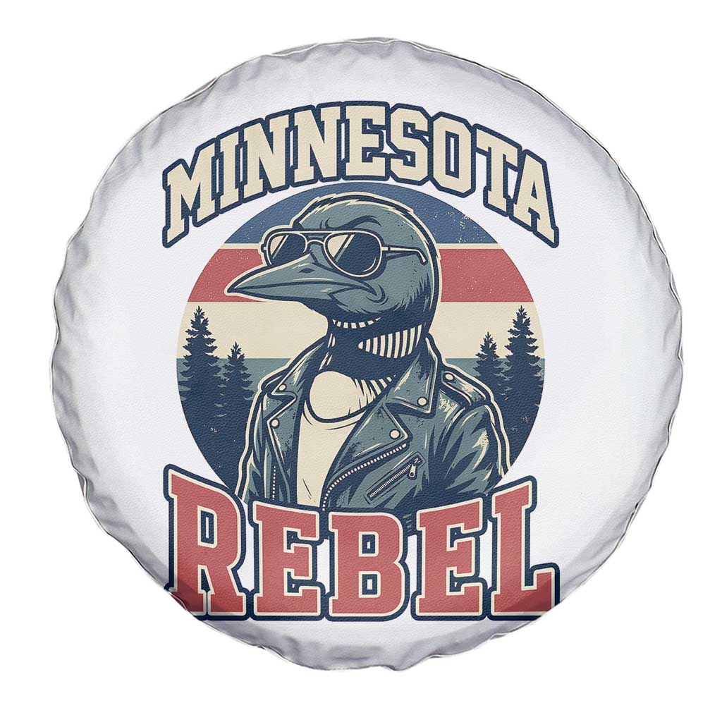 Minnesota Rebel Grumpy Loon Spare Tire Cover Retro Vintage Politcal Resistance