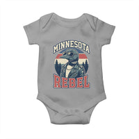 Minnesota Rebel Grumpy Loon Baby Onesie Retro Vintage Politcal Resistance