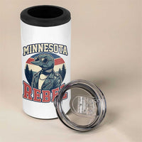 Minnesota Rebel Grumpy Loon 4 in 1 Can Cooler Tumbler Retro Vintage Politcal Resistance