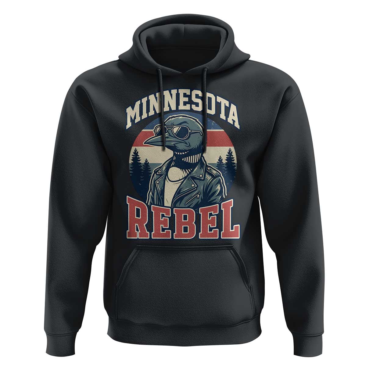 Minnesota Rebel Grumpy Loon Hoodie Retro Vintage Politcal Resistance