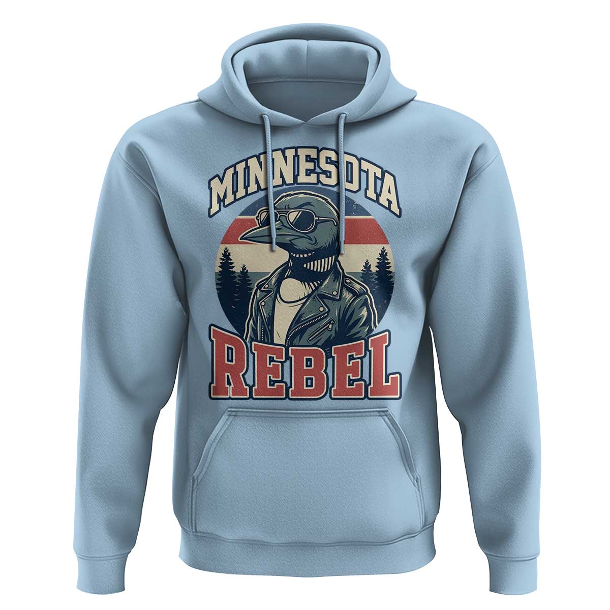 Minnesota Rebel Grumpy Loon Hoodie Retro Vintage Politcal Resistance