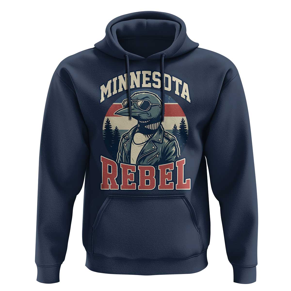 Minnesota Rebel Grumpy Loon Hoodie Retro Vintage Politcal Resistance