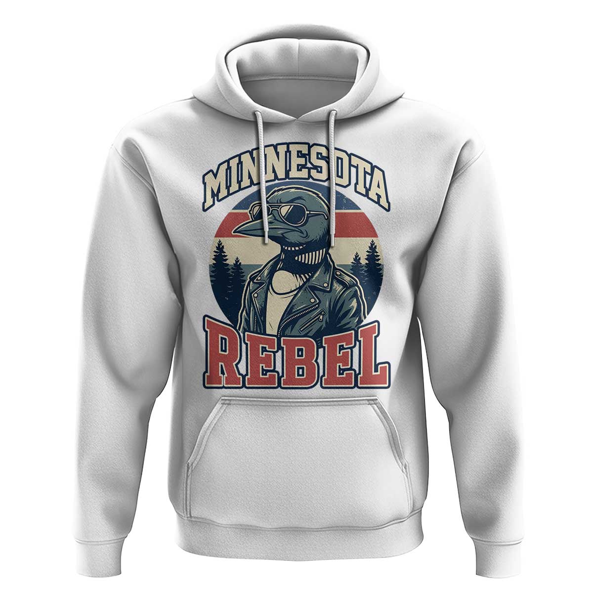 Minnesota Rebel Grumpy Loon Hoodie Retro Vintage Politcal Resistance
