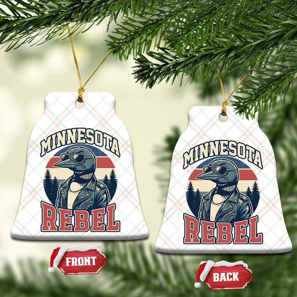 Minnesota Rebel Grumpy Loon Ceramic Ornament Retro Vintage Politcal Resistance