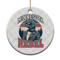 Minnesota Rebel Grumpy Loon Ceramic Ornament Retro Vintage Politcal Resistance