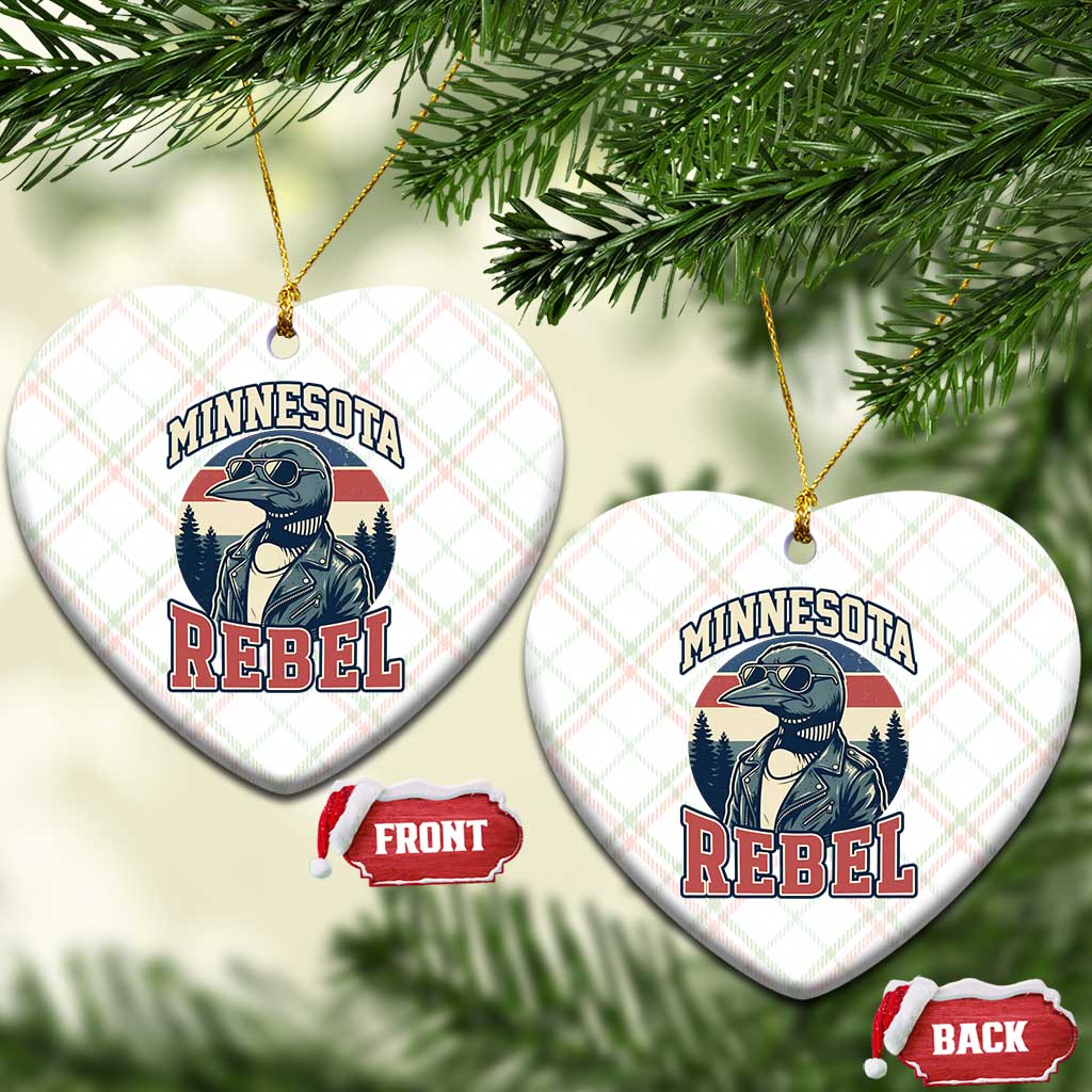 Minnesota Rebel Grumpy Loon Ceramic Ornament Retro Vintage Politcal Resistance