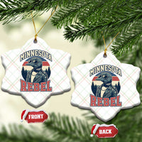 Minnesota Rebel Grumpy Loon Ceramic Ornament Retro Vintage Politcal Resistance