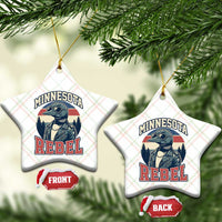 Minnesota Rebel Grumpy Loon Ceramic Ornament Retro Vintage Politcal Resistance