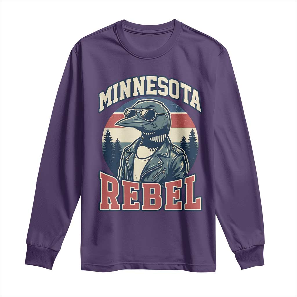 Minnesota Rebel Grumpy Loon Long Sleeve Shirt Retro Vintage Politcal Resistance