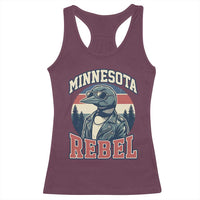 Minnesota Rebel Grumpy Loon Racerback Tank Top Retro Vintage Politcal Resistance