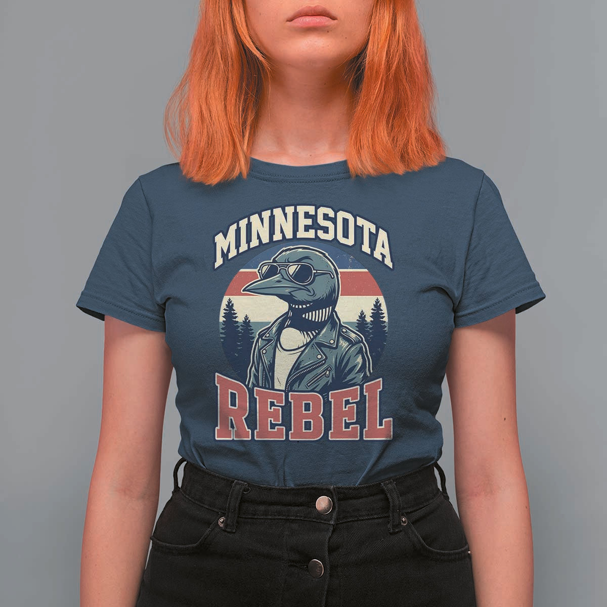 Minnesota Rebel Grumpy Loon T Shirt For Women Retro Vintage Politcal Resistance