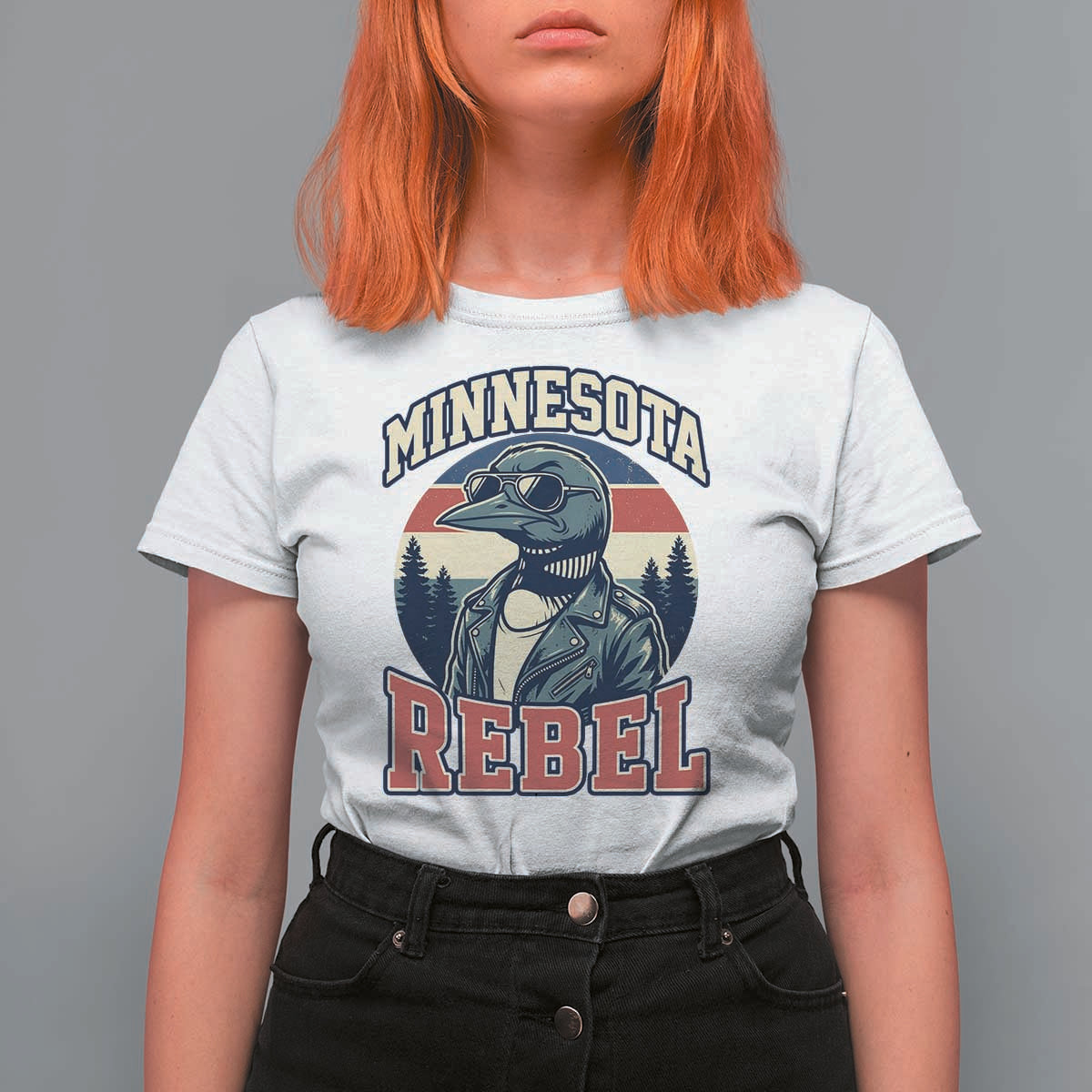 Minnesota Rebel Grumpy Loon T Shirt For Women Retro Vintage Politcal Resistance
