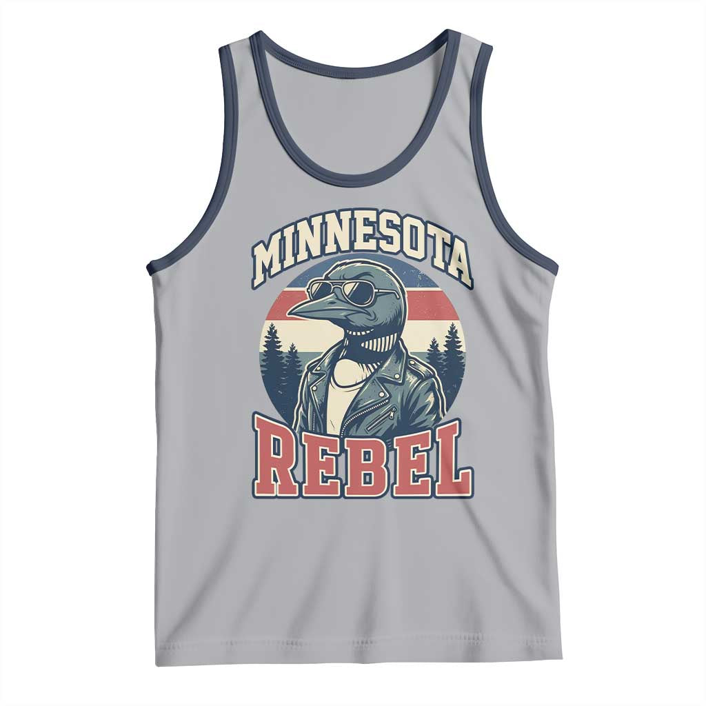 Minnesota Rebel Grumpy Loon Tank Top Retro Vintage Politcal Resistance