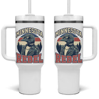 Minnesota Rebel Grumpy Loon Tumbler With Handle Retro Vintage Politcal Resistance