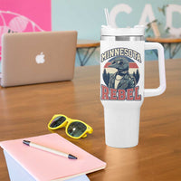 Minnesota Rebel Grumpy Loon Tumbler With Handle Retro Vintage Politcal Resistance