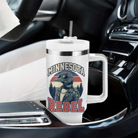 Minnesota Rebel Grumpy Loon Tumbler With Handle Retro Vintage Politcal Resistance