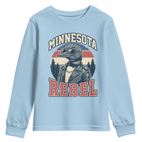 Minnesota Rebel Grumpy Loon Youth Sweatshirt Retro Vintage Politcal Resistance