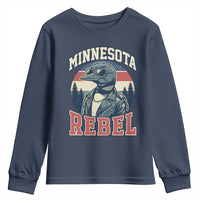 Minnesota Rebel Grumpy Loon Youth Sweatshirt Retro Vintage Politcal Resistance