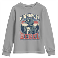Minnesota Rebel Grumpy Loon Youth Sweatshirt Retro Vintage Politcal Resistance