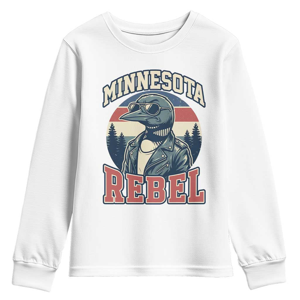 Minnesota Rebel Grumpy Loon Youth Sweatshirt Retro Vintage Politcal Resistance