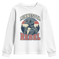 Minnesota Rebel Grumpy Loon Youth Sweatshirt Retro Vintage Politcal Resistance