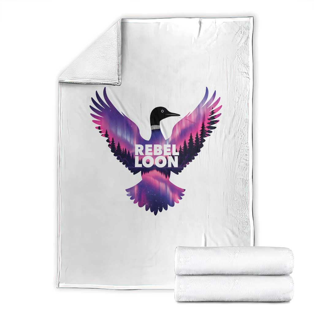 Rebel Loon Aurora Northern Lights Throw Blanket Minnesota Night Sky Politcal Resistance