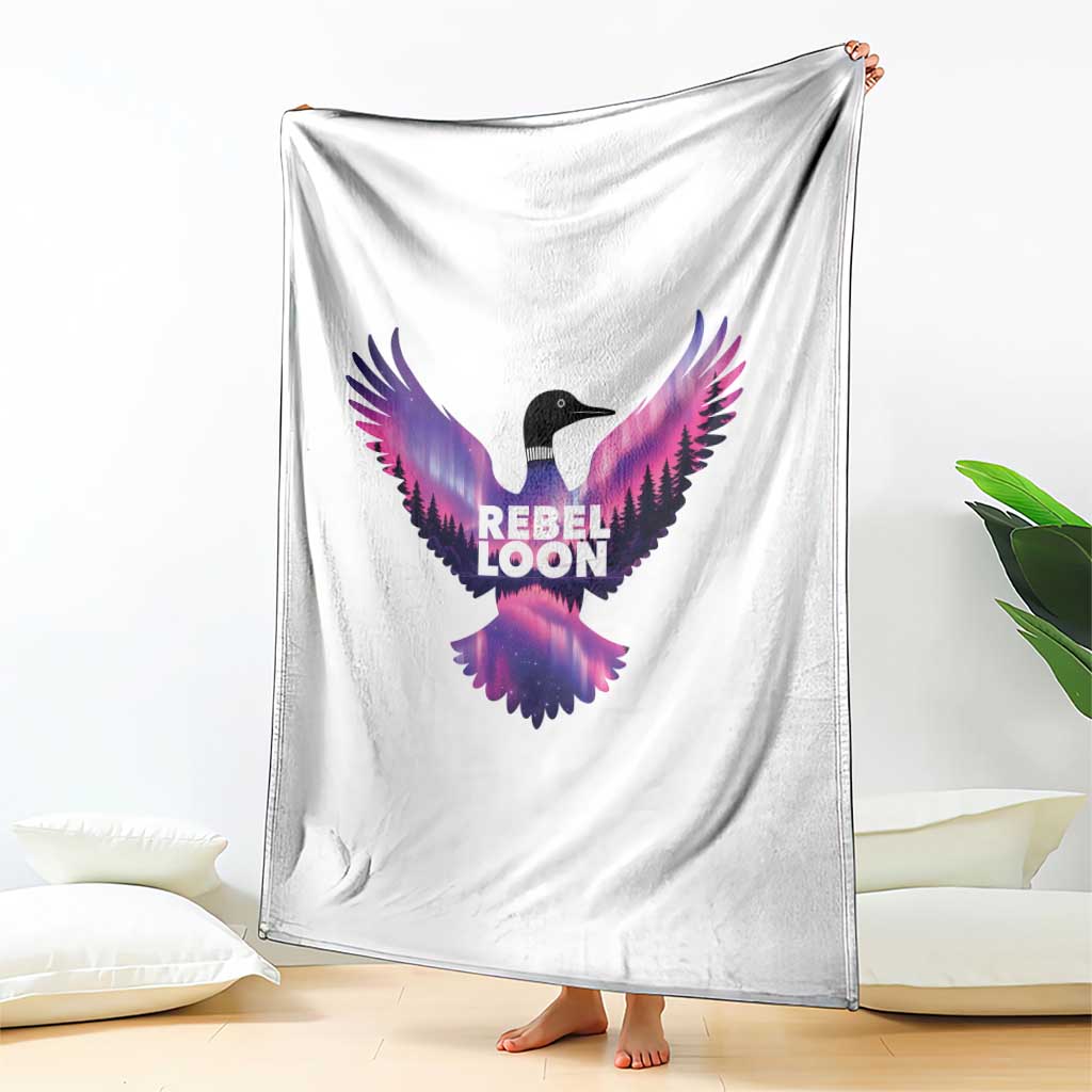 Rebel Loon Aurora Northern Lights Throw Blanket Minnesota Night Sky Politcal Resistance